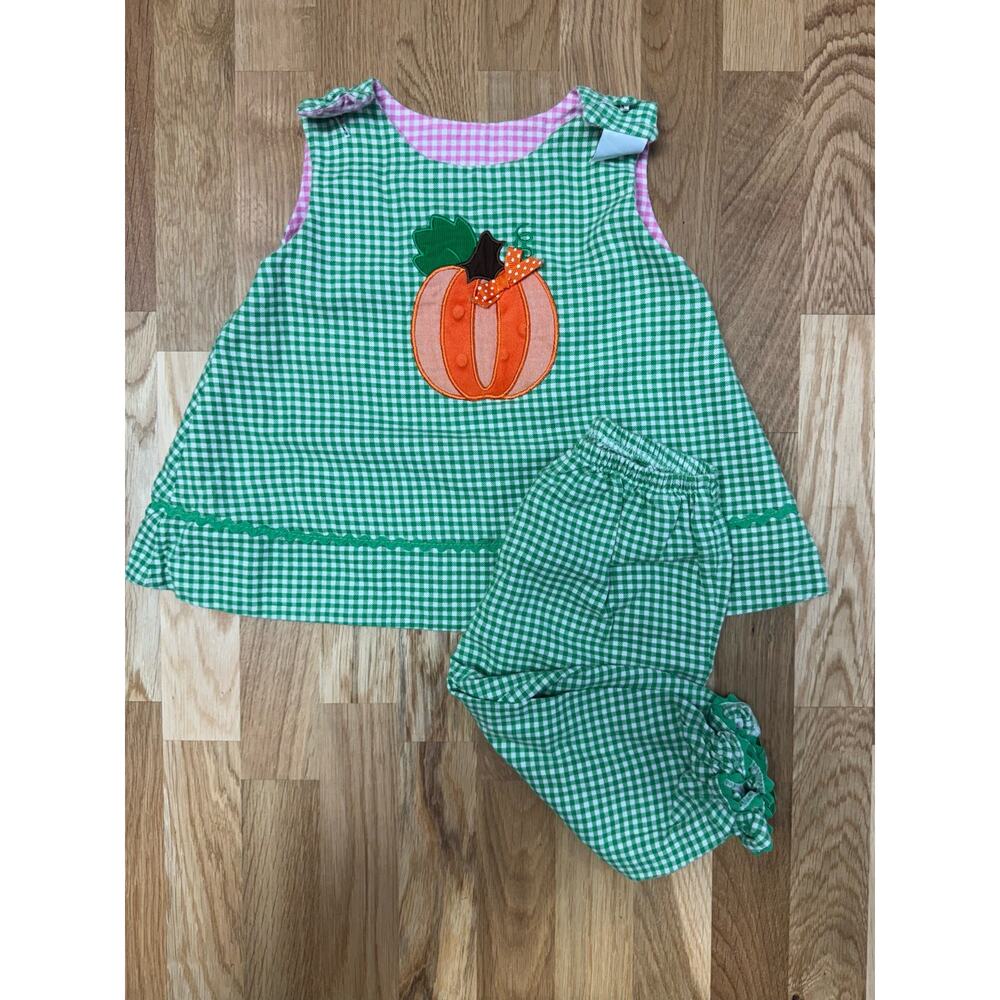 Pumpkin/Wreath Glorimont 2 Piece Reversible Set size 12 months